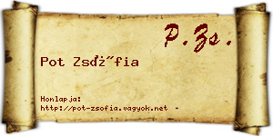 Pot Zsófia névjegykártya